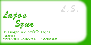 lajos szur business card